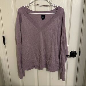 GAP Women's V-Neck Top - Lavender